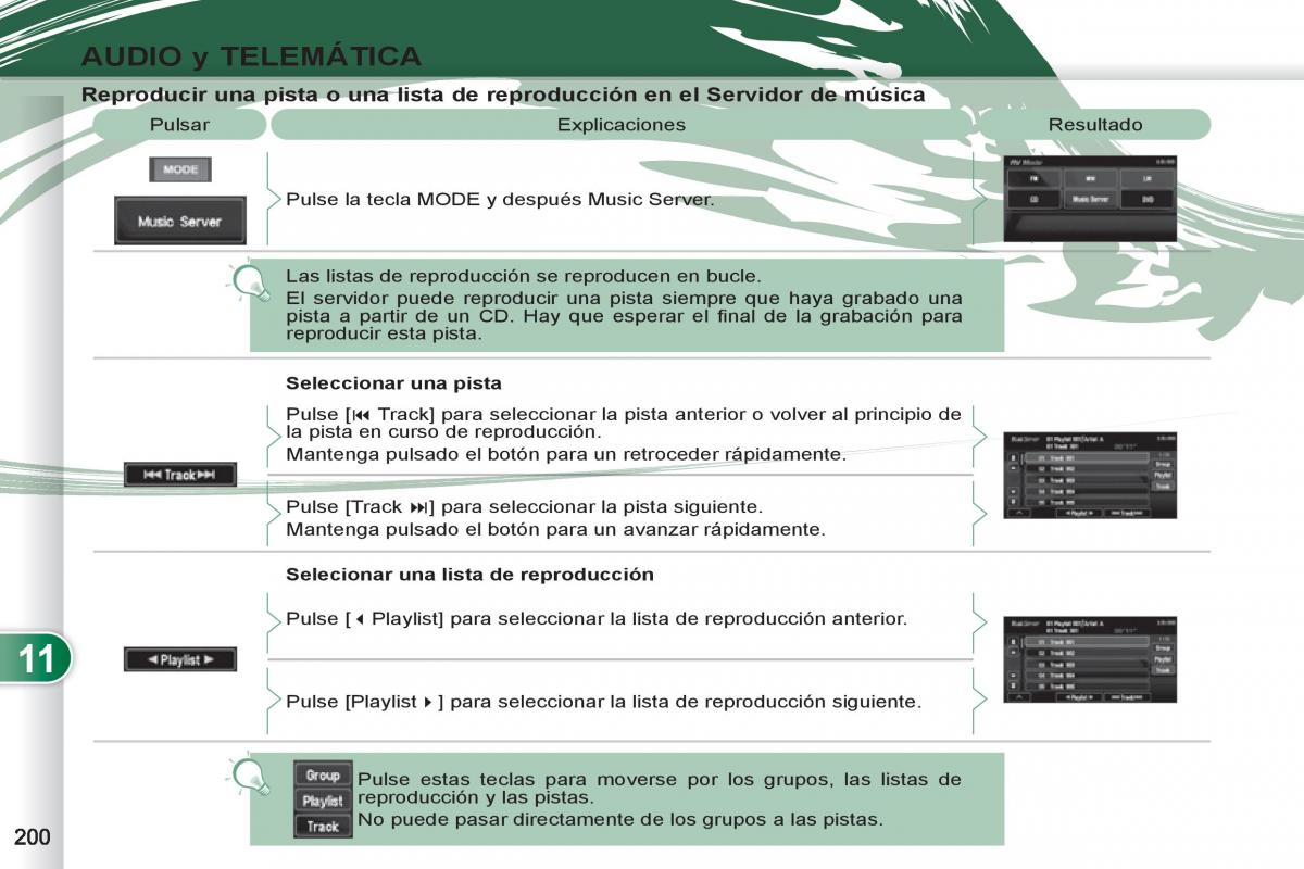 Peugeot 4007 manual del propietario / page 202