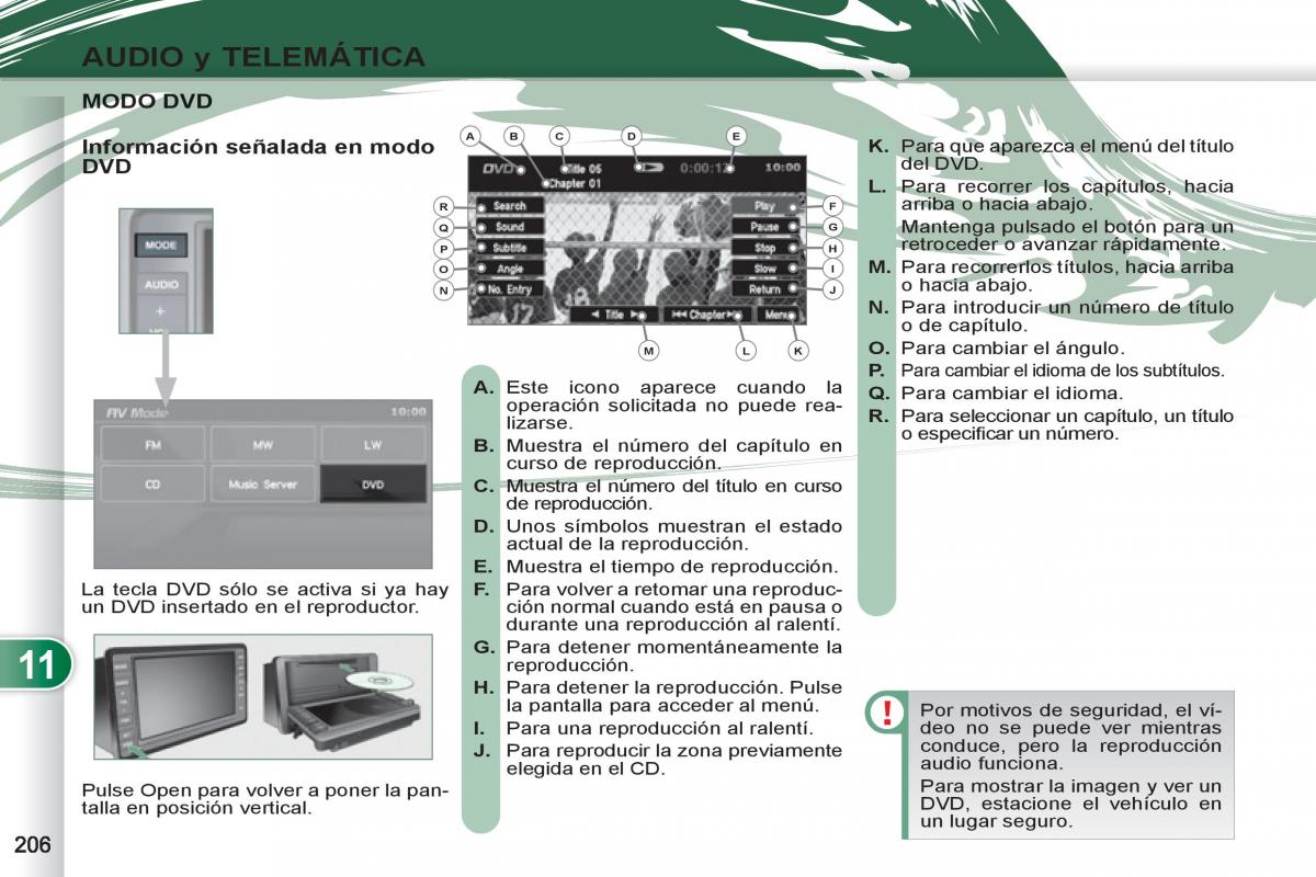 Peugeot 4007 manual del propietario / page 208