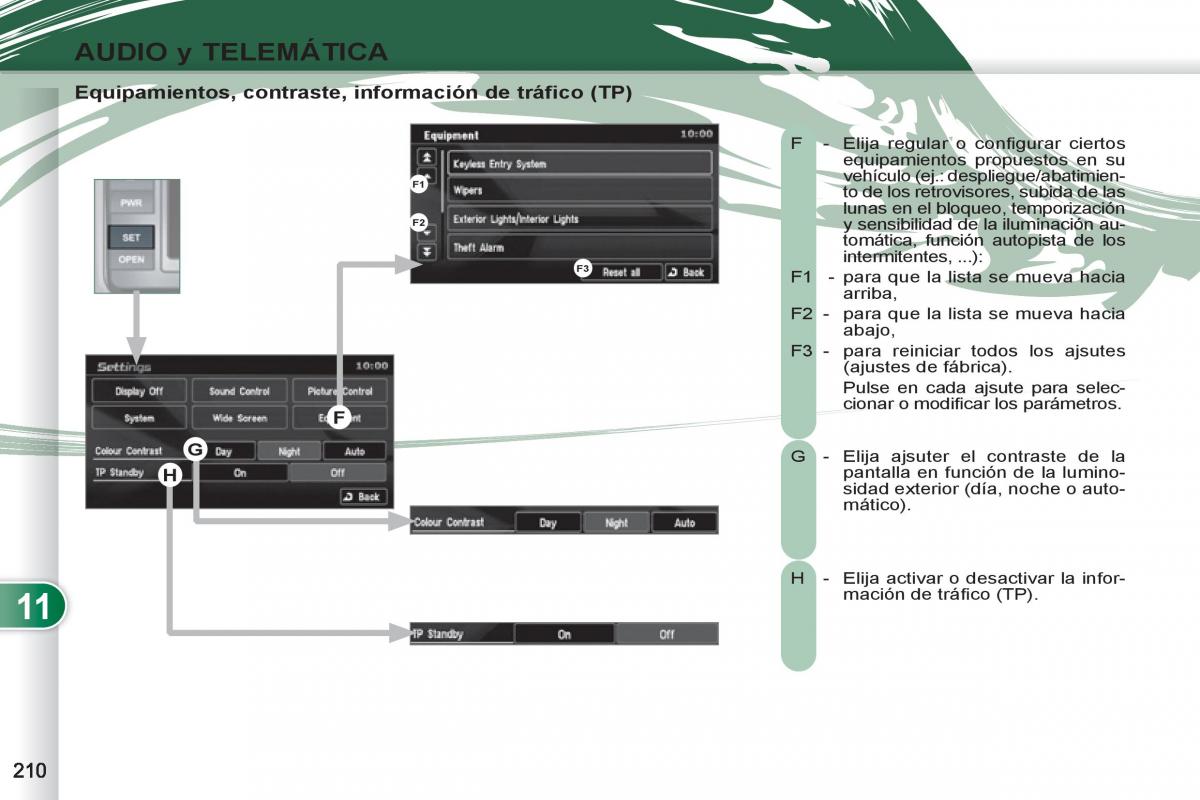 Peugeot 4007 manual del propietario / page 212