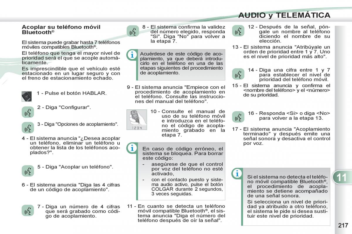 Peugeot 4007 manual del propietario / page 219