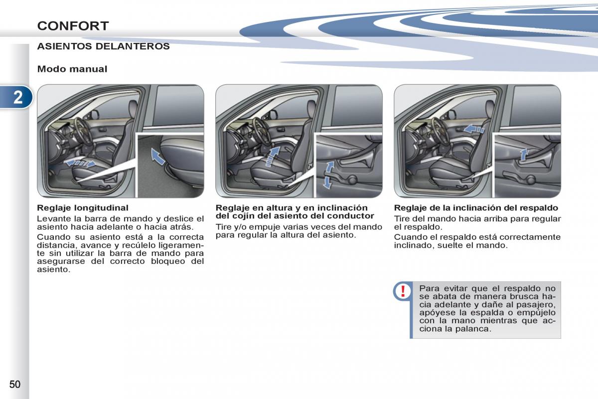 Peugeot 4007 manual del propietario / page 52