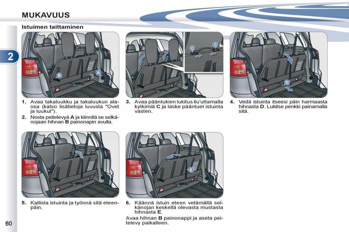 Peugeot 4007 omistajan kasikirja / page 62