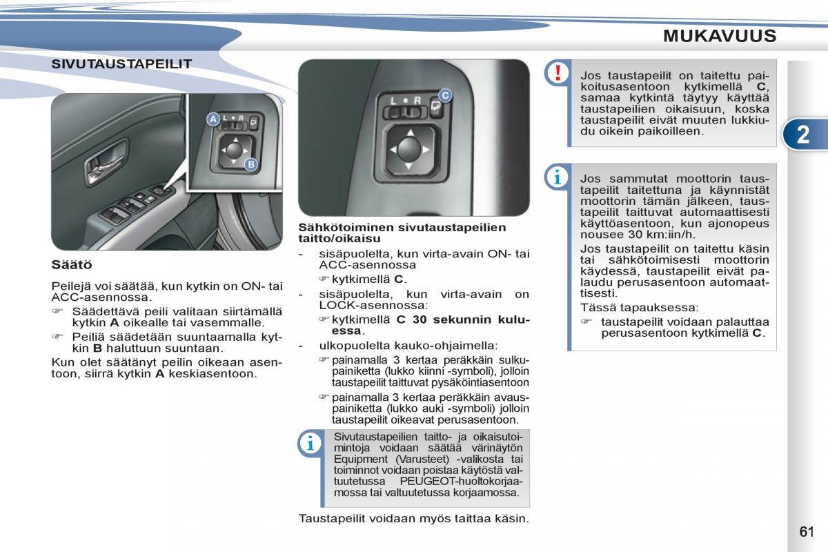 Peugeot 4007 omistajan kasikirja / page 63