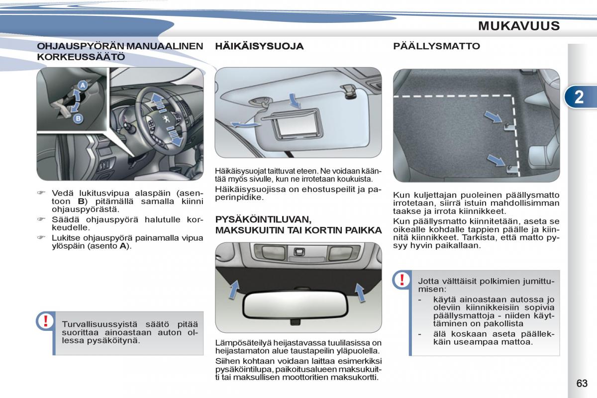 Peugeot 4007 omistajan kasikirja / page 65