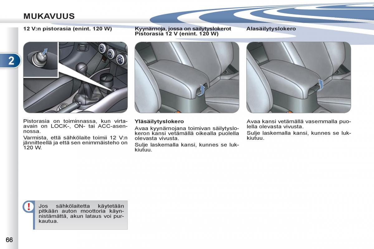 Peugeot 4007 omistajan kasikirja / page 68