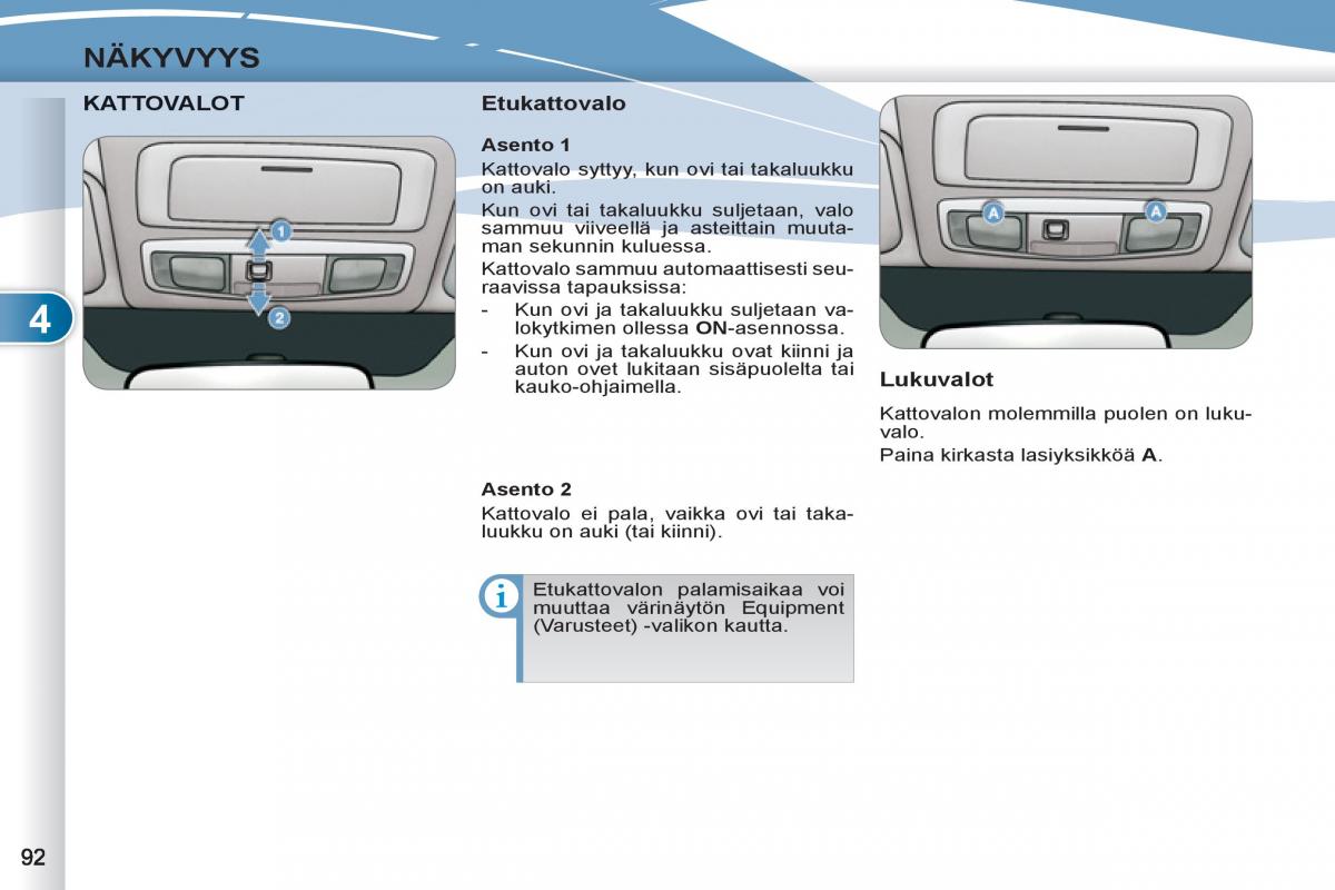 Peugeot 4007 omistajan kasikirja / page 94