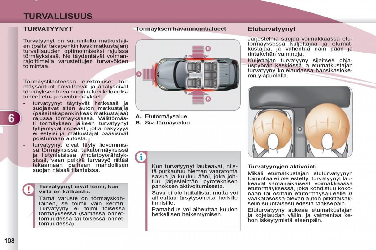 Peugeot 4007 omistajan kasikirja / page 110