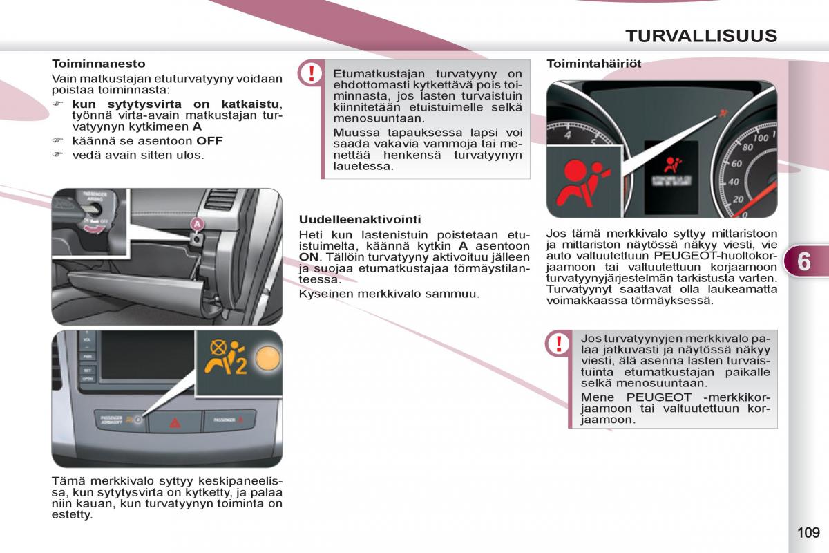 Peugeot 4007 omistajan kasikirja / page 111