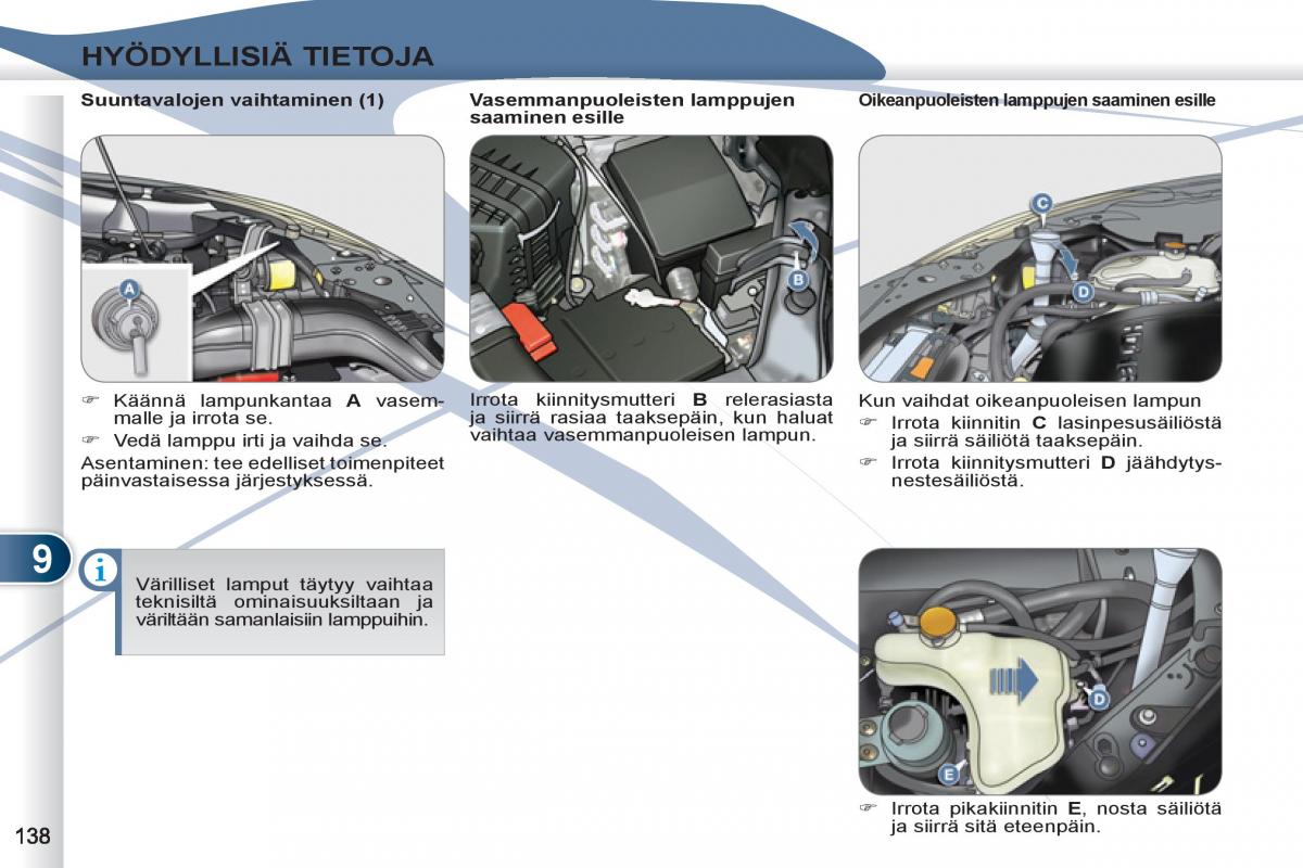 Peugeot 4007 omistajan kasikirja / page 140