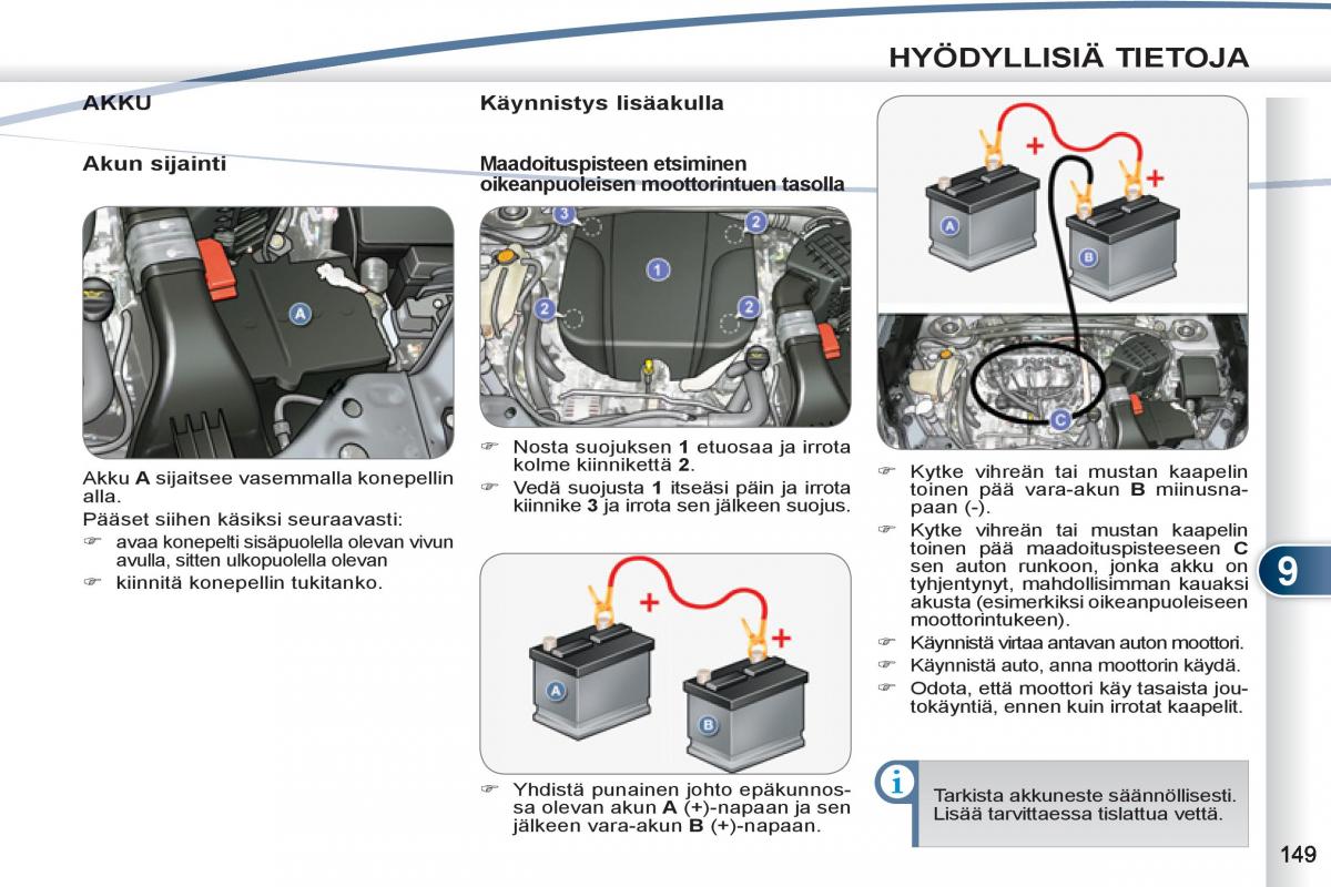 Peugeot 4007 omistajan kasikirja / page 151