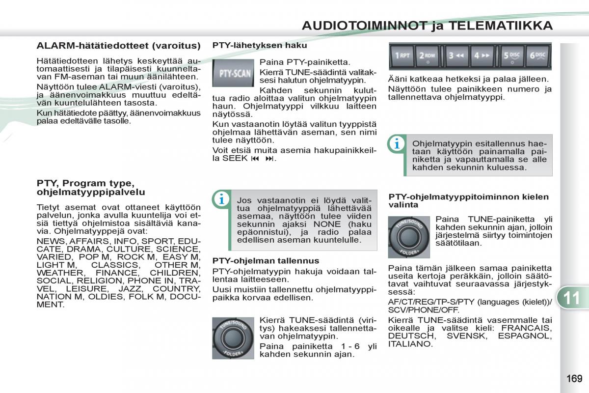 Peugeot 4007 omistajan kasikirja / page 171