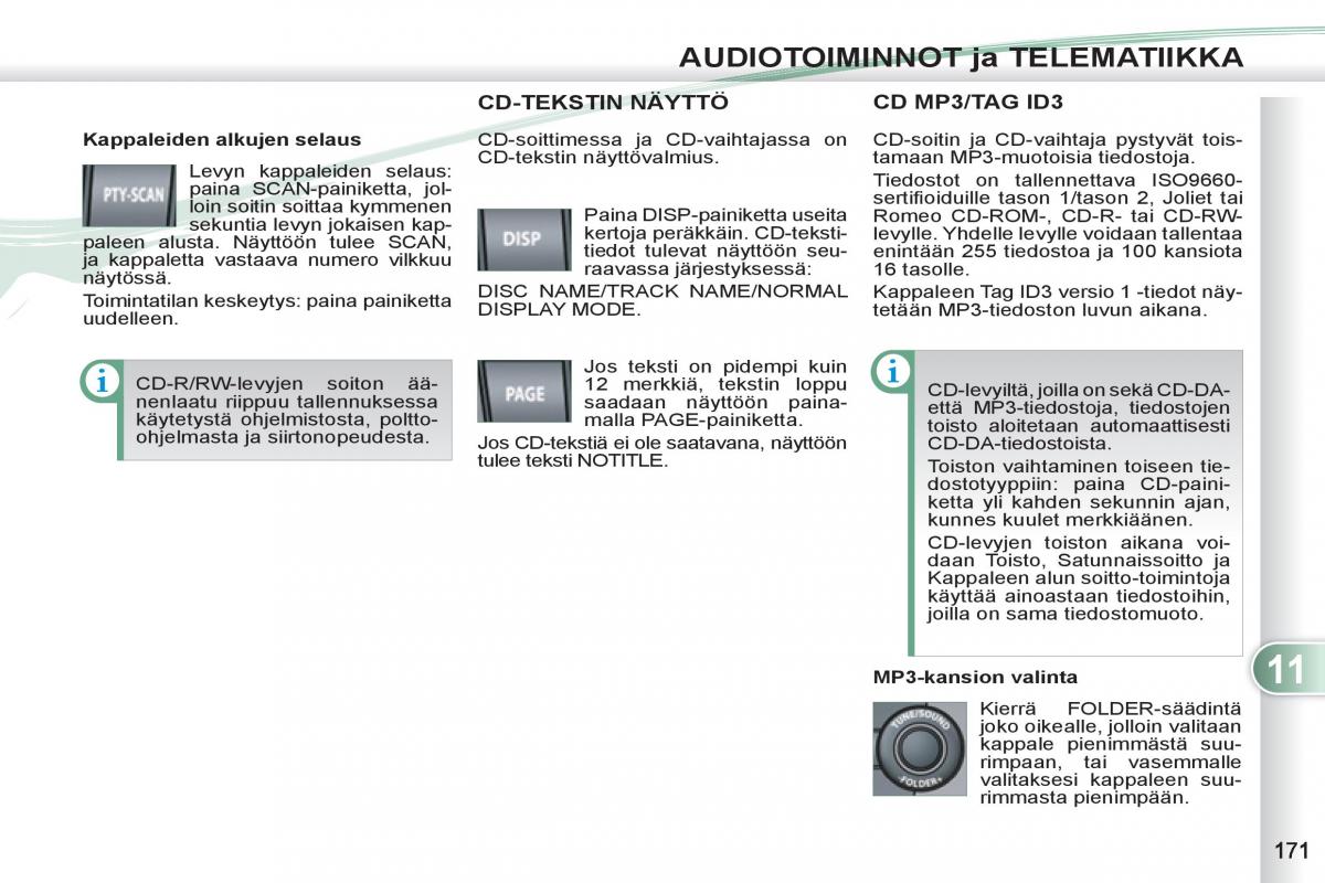 Peugeot 4007 omistajan kasikirja / page 173