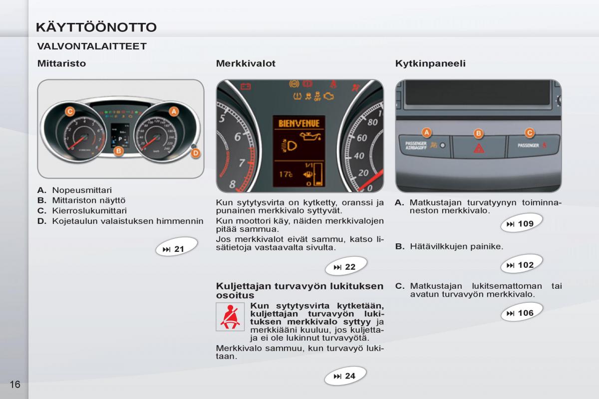 Peugeot 4007 omistajan kasikirja / page 18