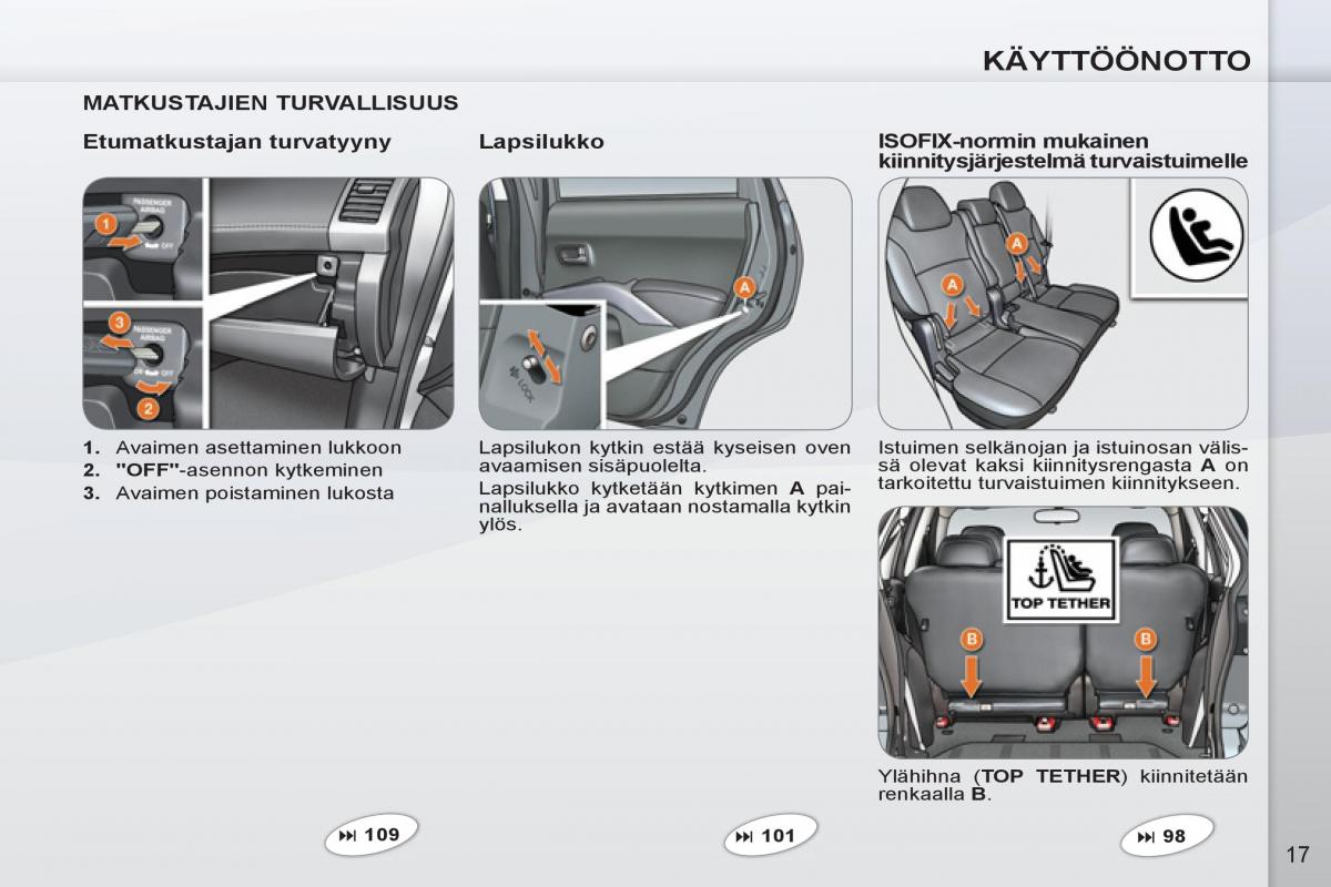 Peugeot 4007 omistajan kasikirja / page 19