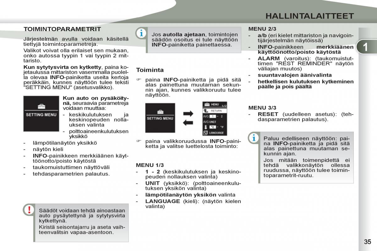 Peugeot 4007 omistajan kasikirja / page 37