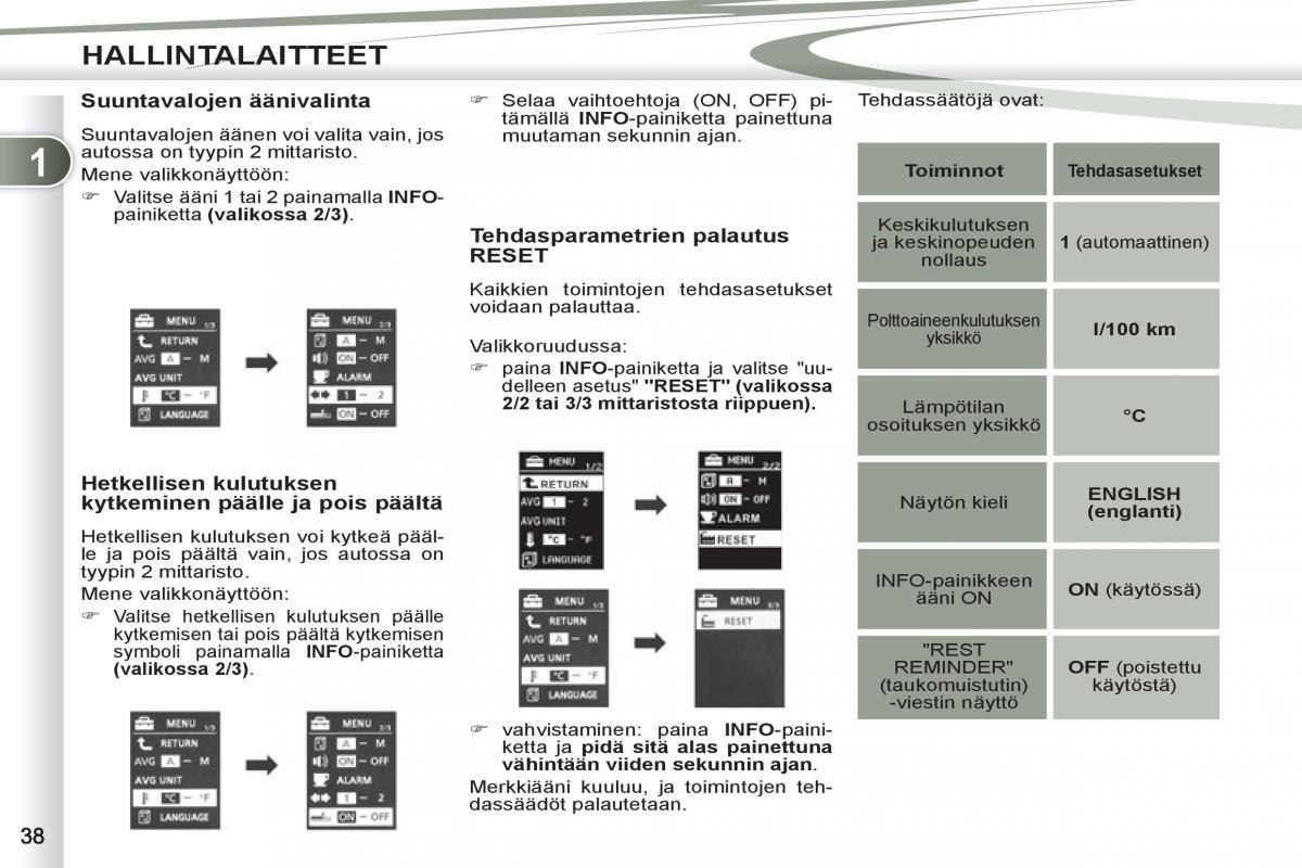 Peugeot 4007 omistajan kasikirja / page 40