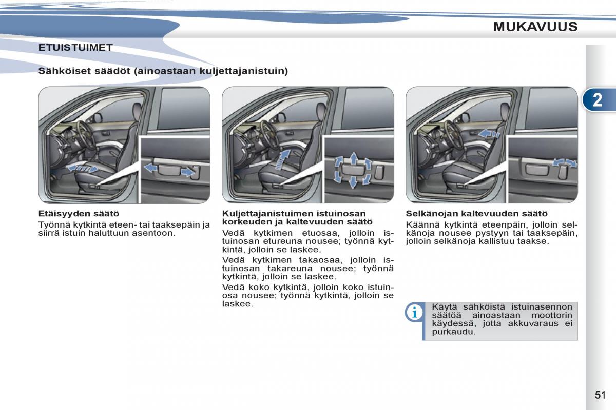 Peugeot 4007 omistajan kasikirja / page 53