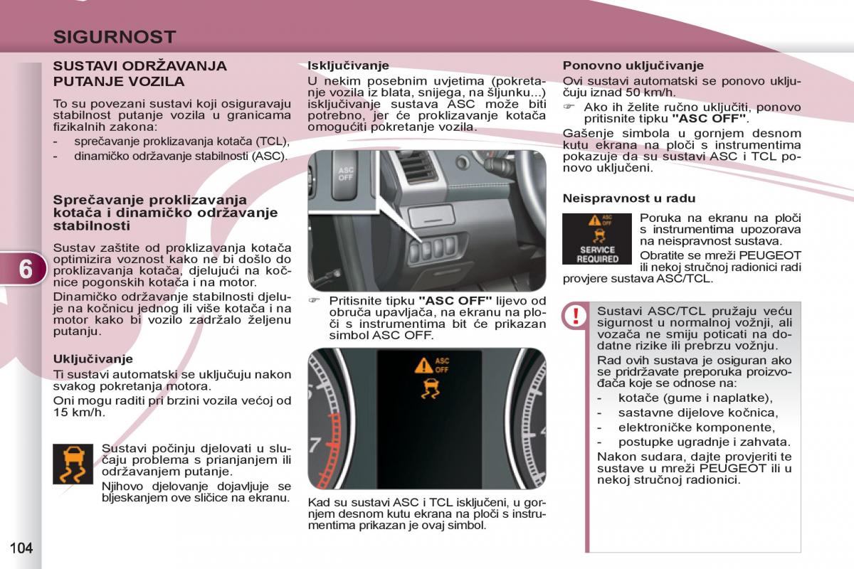 Peugeot 4007 vlasnicko uputstvo / page 106