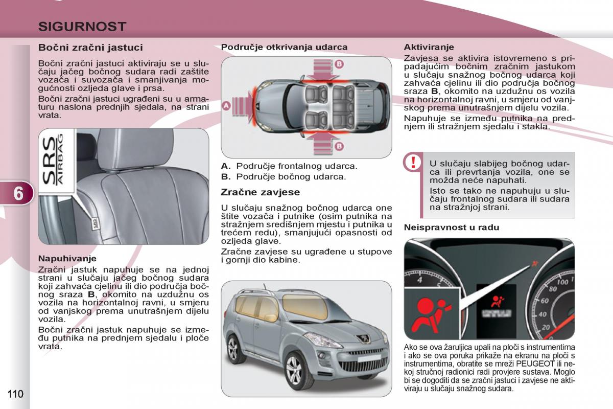 Peugeot 4007 vlasnicko uputstvo / page 112