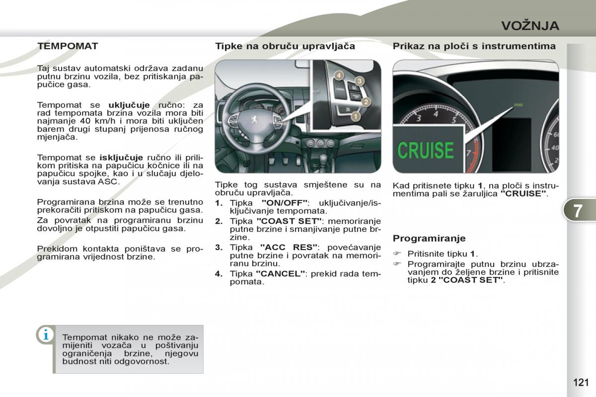 Peugeot 4007 vlasnicko uputstvo / page 123