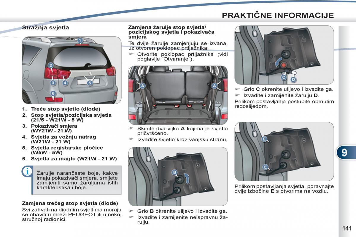 Peugeot 4007 vlasnicko uputstvo / page 143