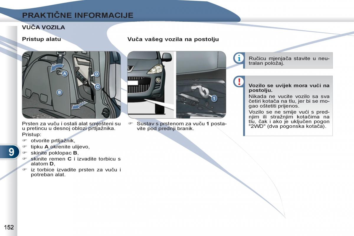 Peugeot 4007 vlasnicko uputstvo / page 154