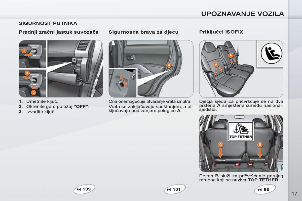 Peugeot 4007 vlasnicko uputstvo / page 19