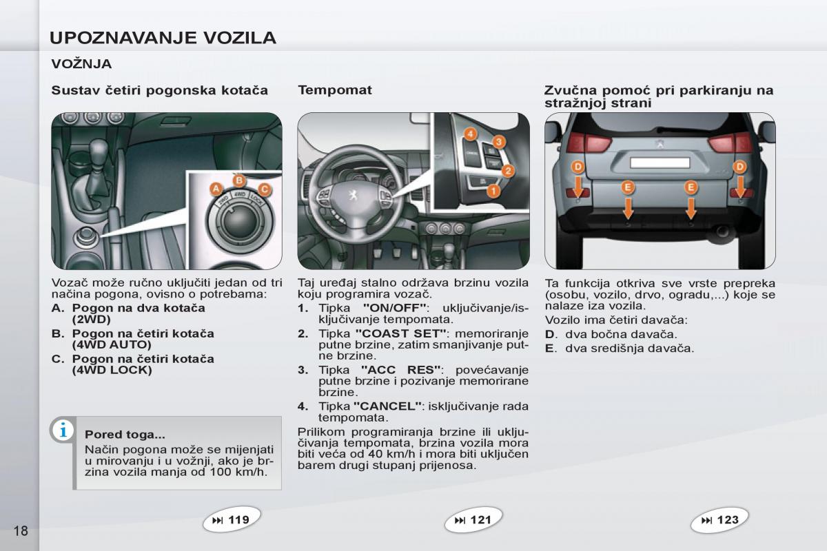 Peugeot 4007 vlasnicko uputstvo / page 20