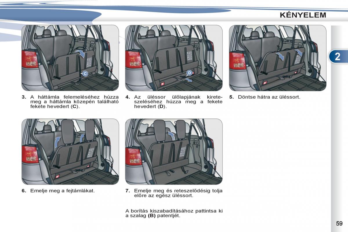 Peugeot 4007 Kezelesi utmutato / page 61