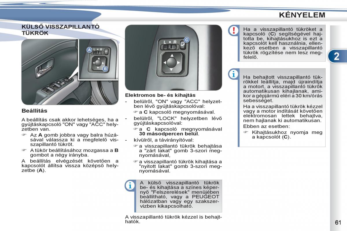 Peugeot 4007 Kezelesi utmutato / page 63