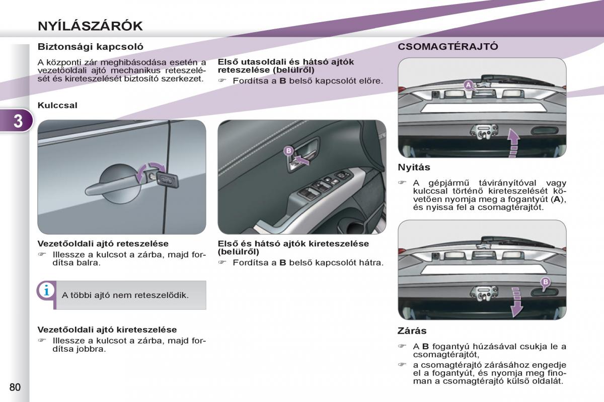 Peugeot 4007 Kezelesi utmutato / page 82