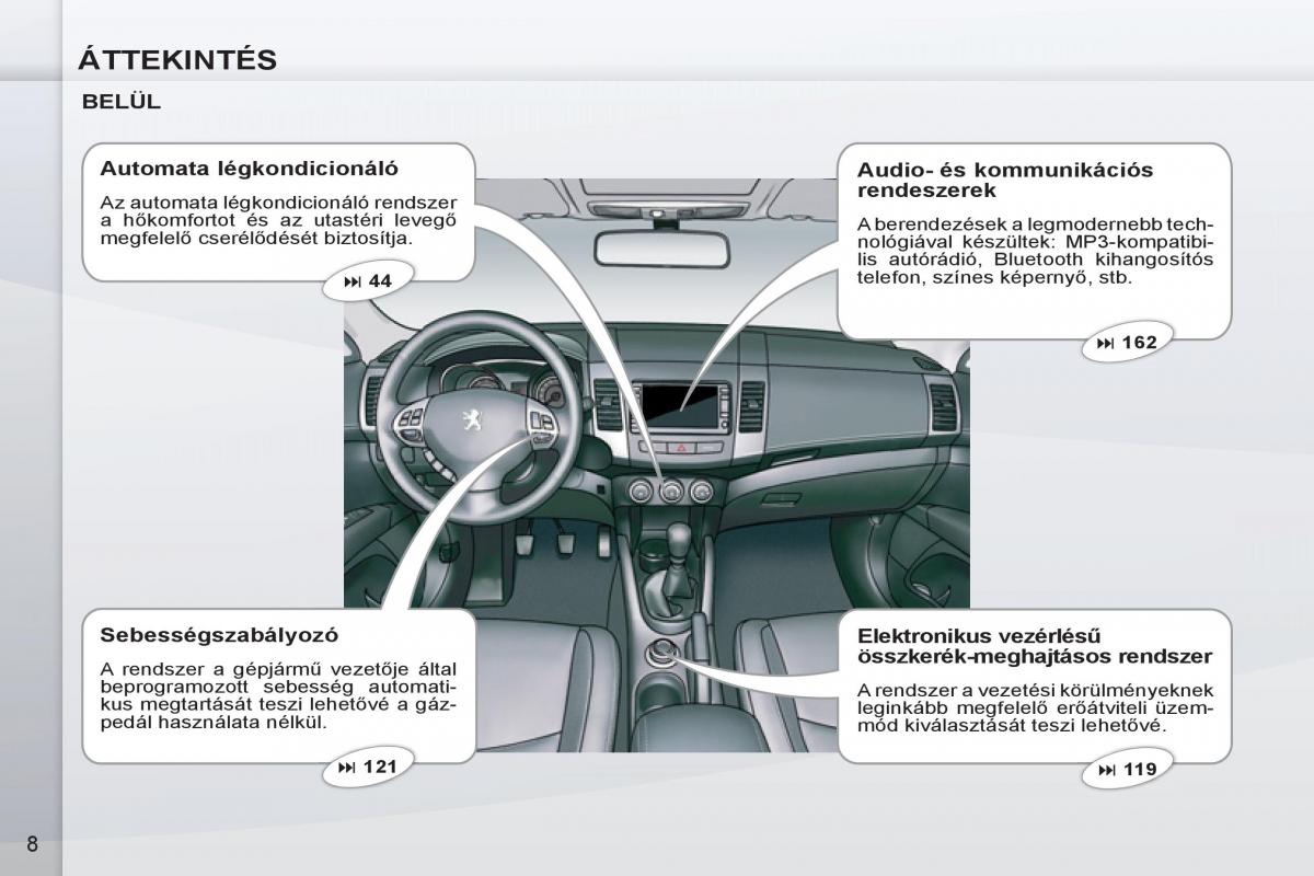 Peugeot 4007 Kezelesi utmutato / page 10