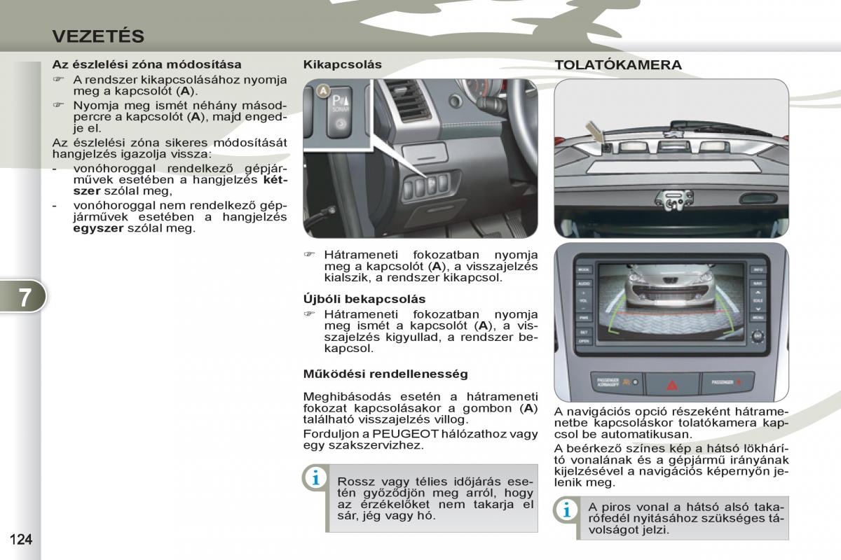 Peugeot 4007 Kezelesi utmutato / page 126