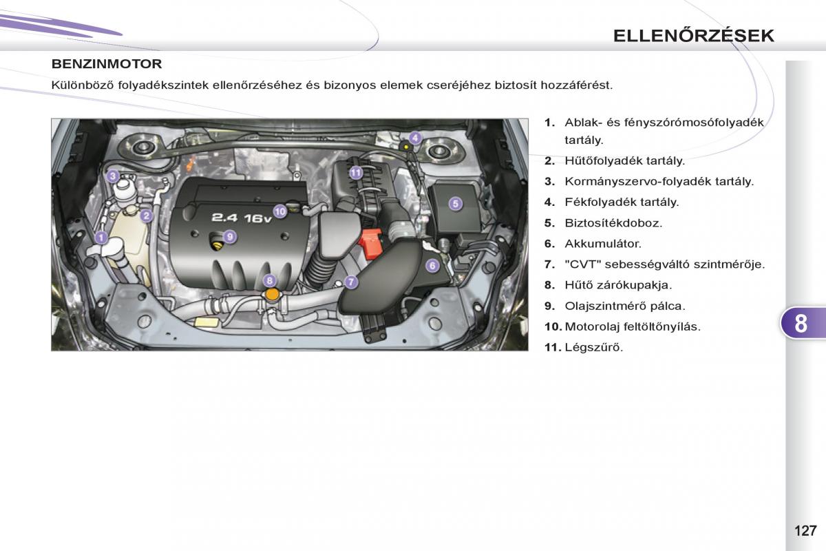 Peugeot 4007 Kezelesi utmutato / page 129