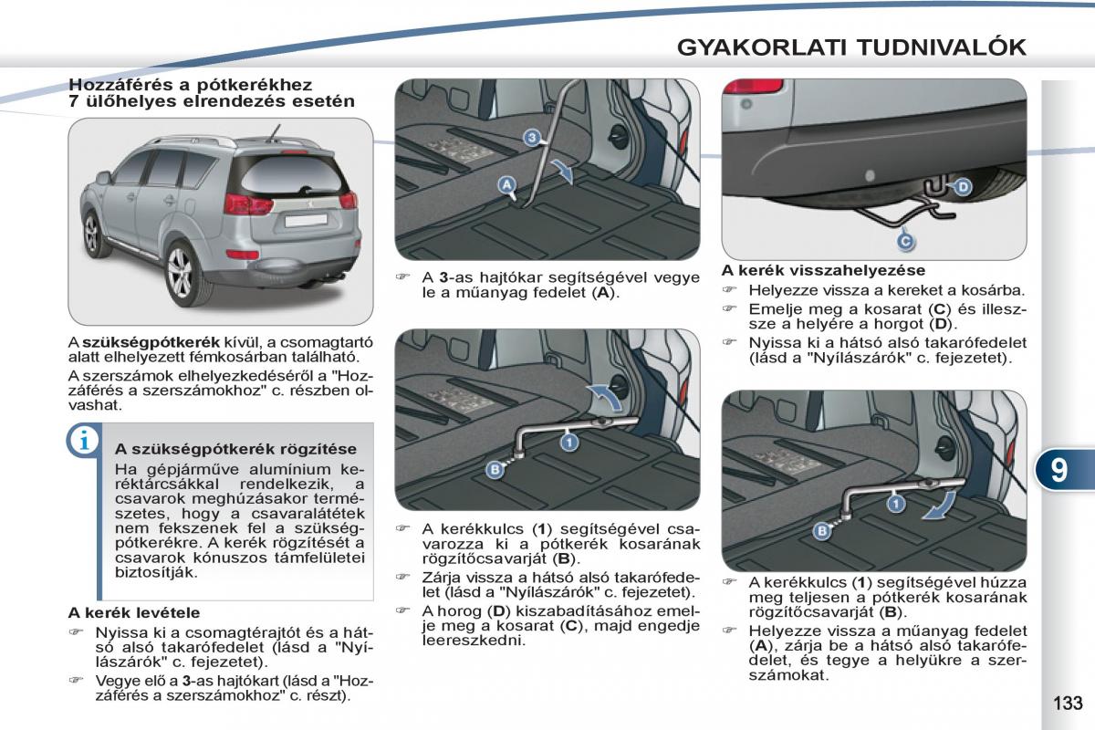 Peugeot 4007 Kezelesi utmutato / page 135