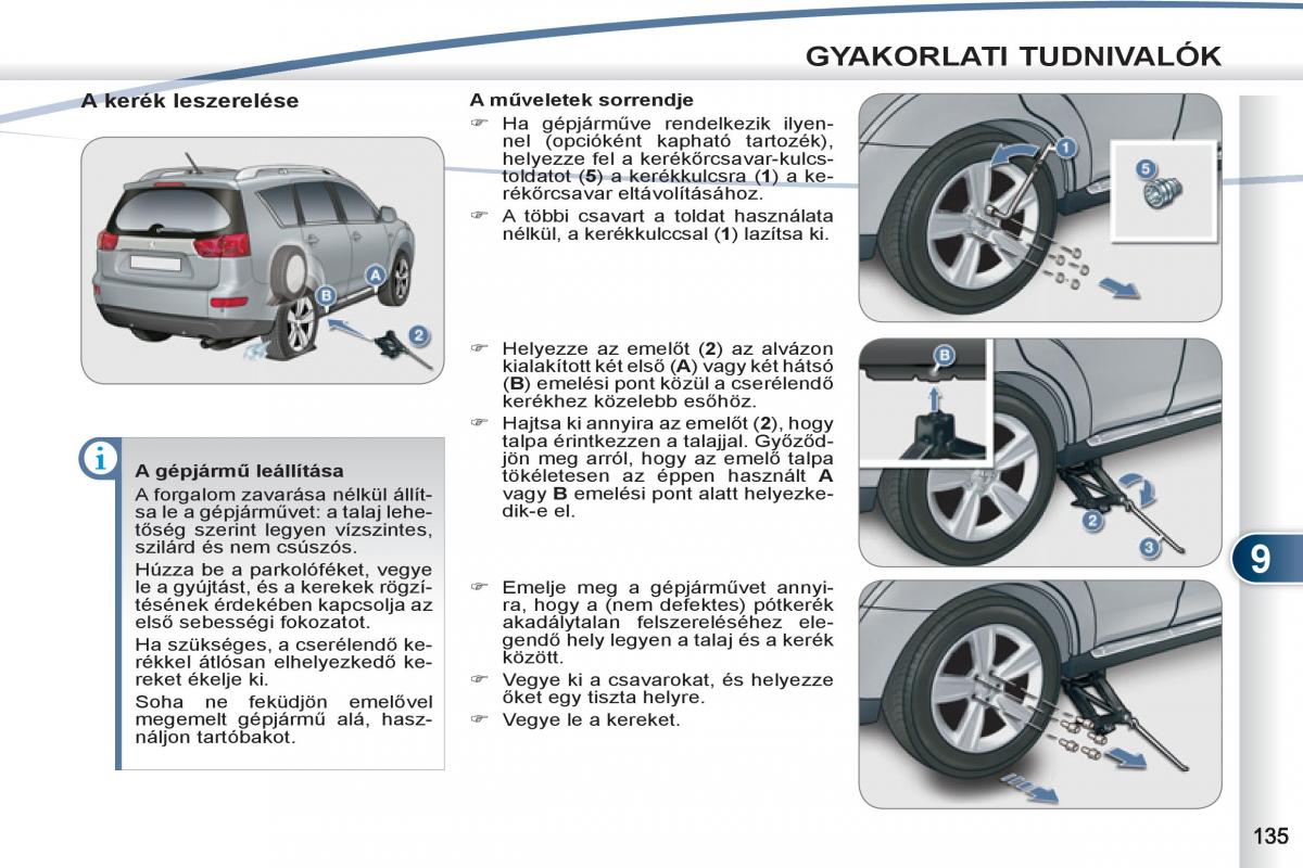 Peugeot 4007 Kezelesi utmutato / page 137