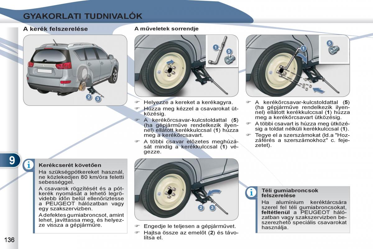 Peugeot 4007 Kezelesi utmutato / page 138