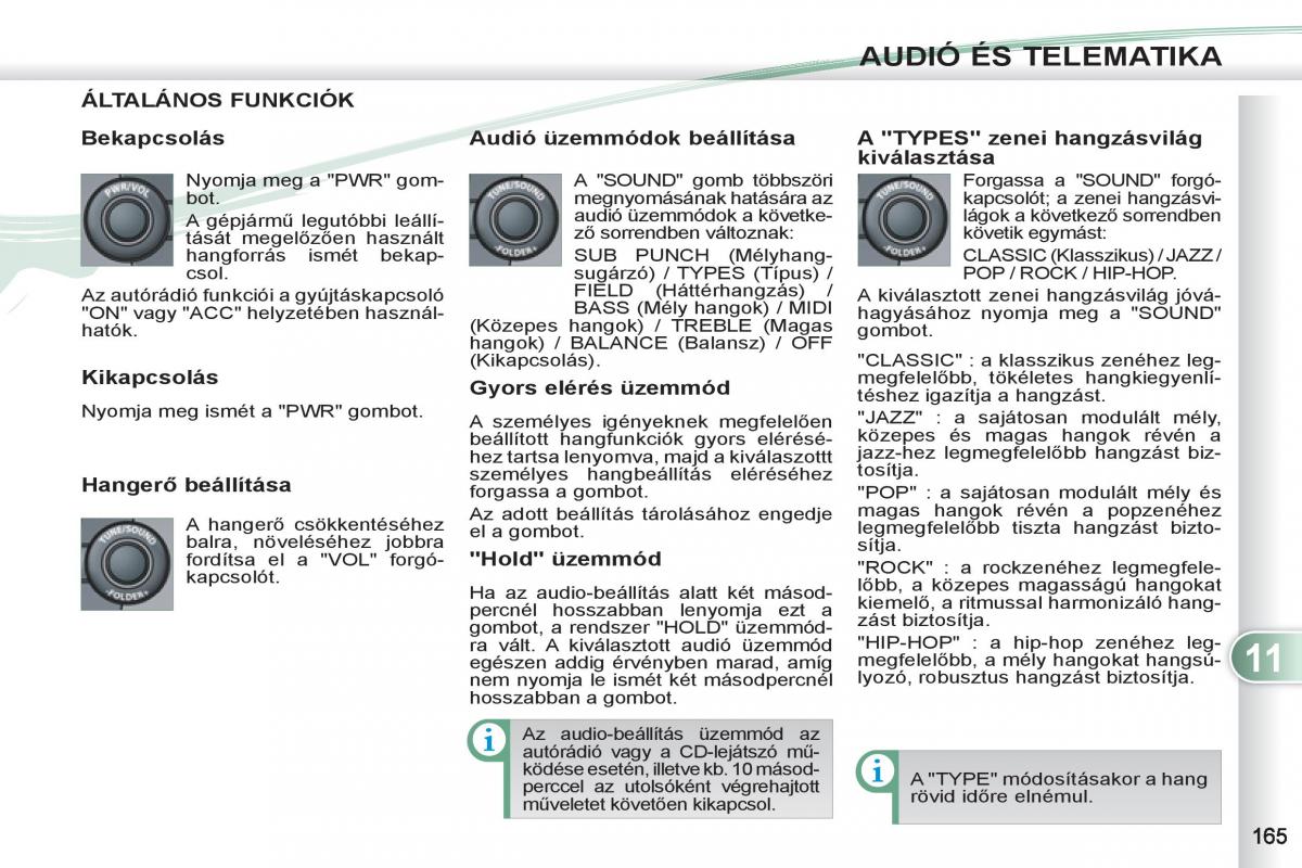 Peugeot 4007 Kezelesi utmutato / page 167