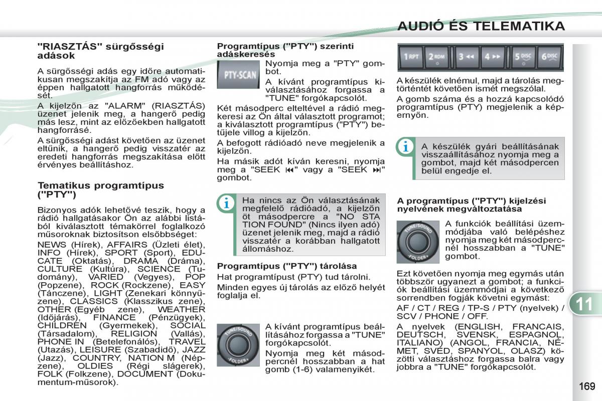 Peugeot 4007 Kezelesi utmutato / page 171