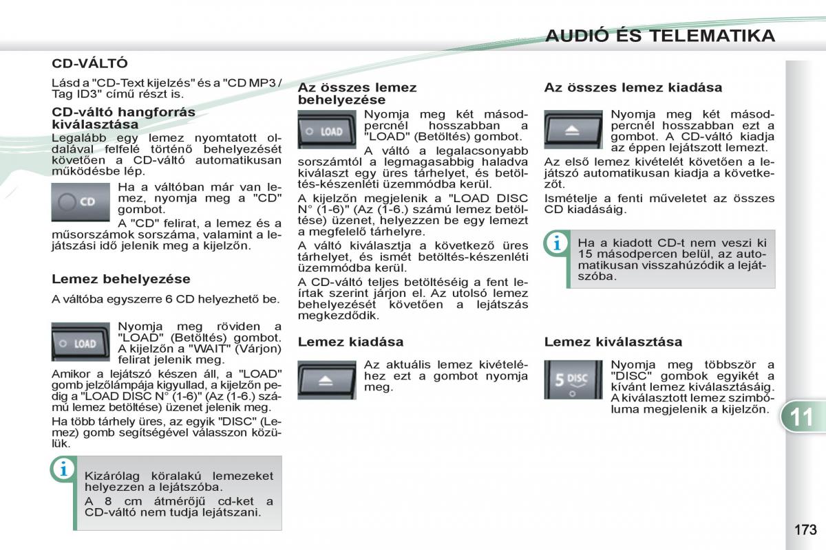 Peugeot 4007 Kezelesi utmutato / page 175