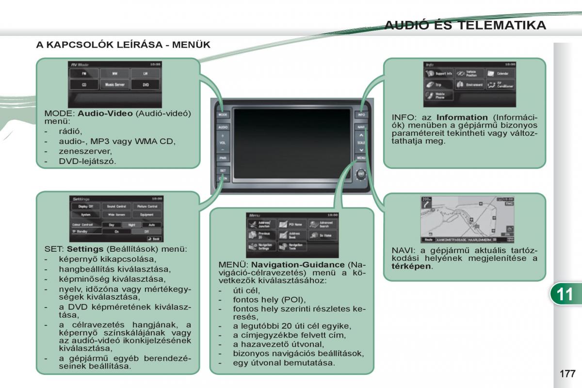 Peugeot 4007 Kezelesi utmutato / page 179