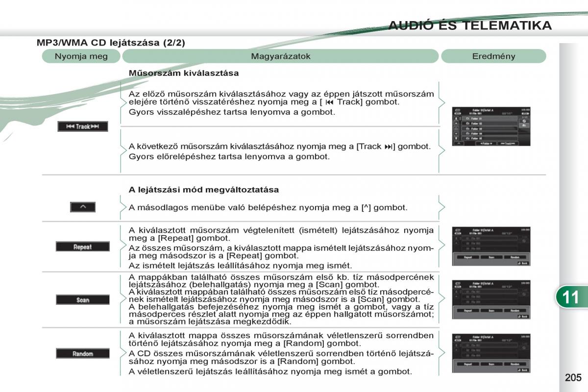 Peugeot 4007 Kezelesi utmutato / page 207