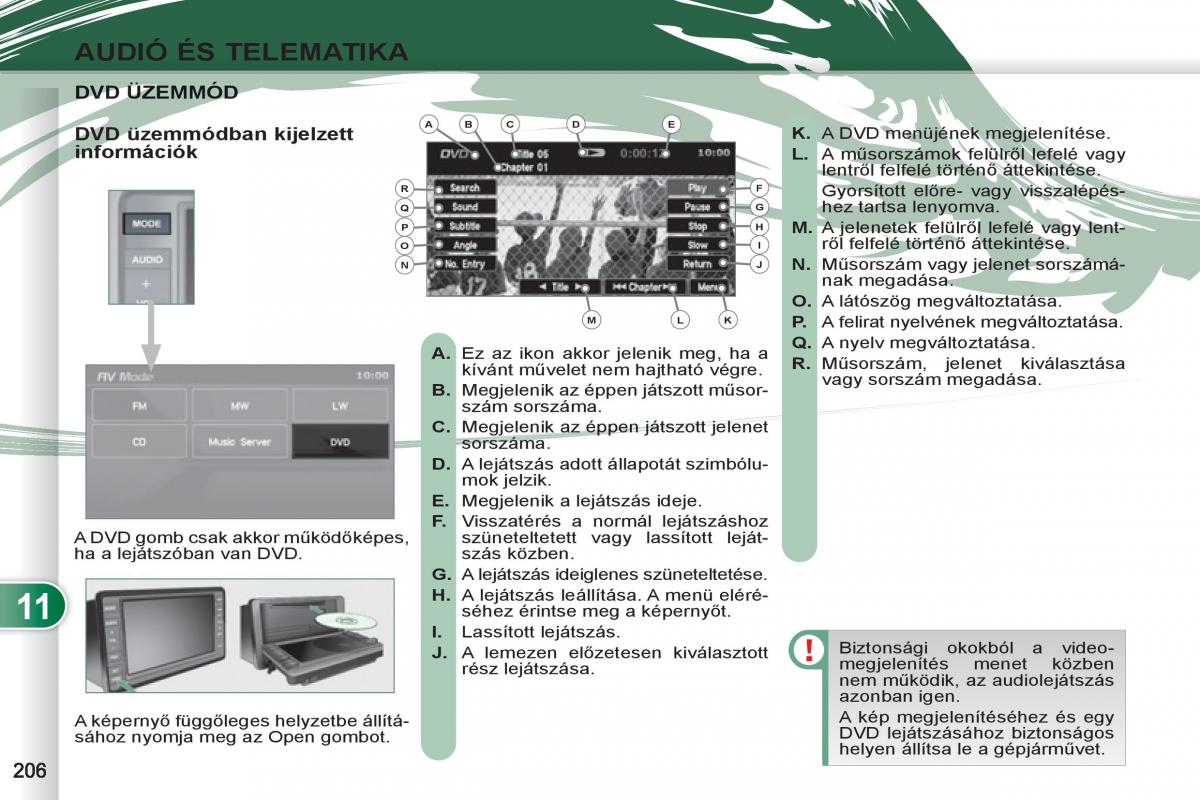 Peugeot 4007 Kezelesi utmutato / page 208