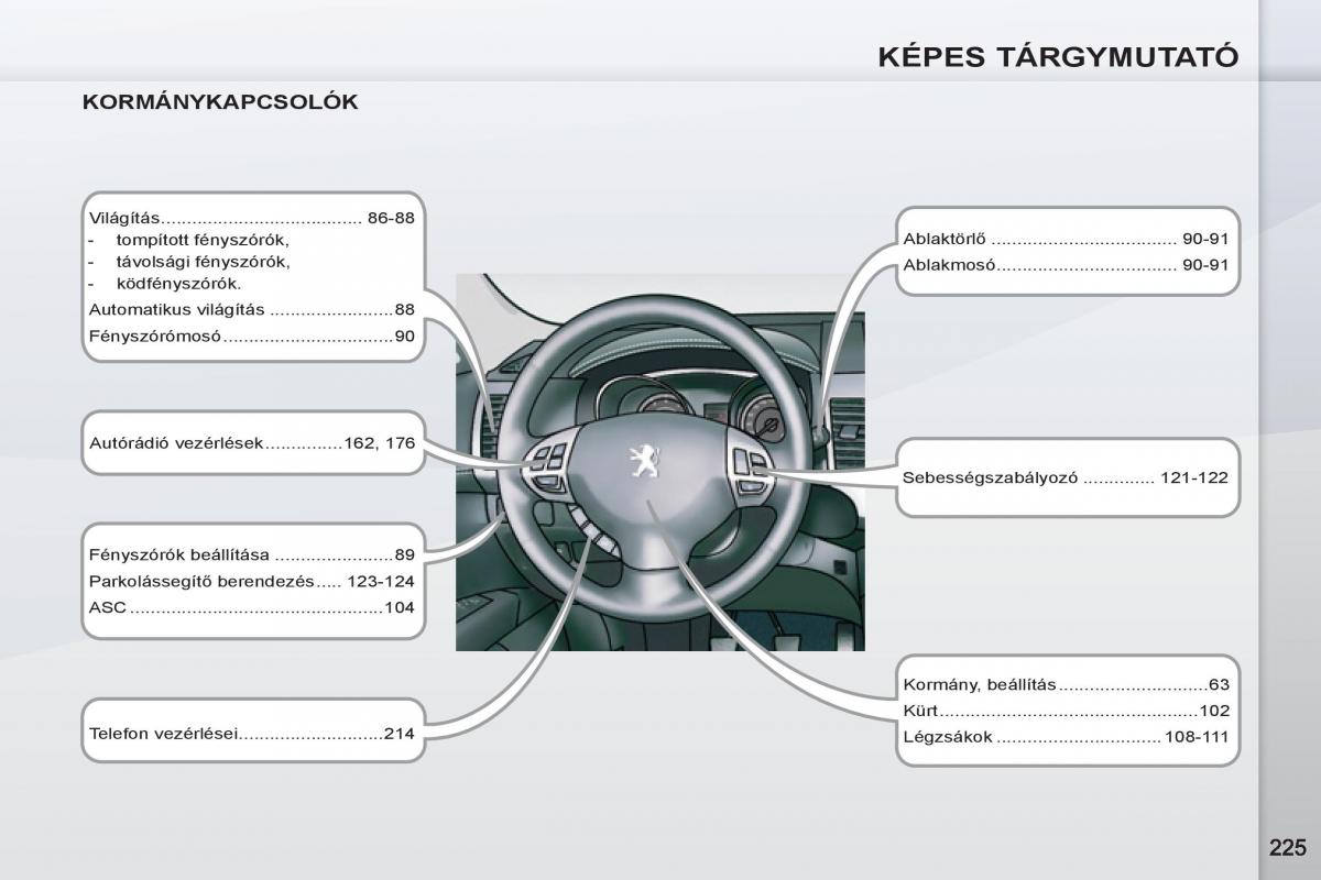 Peugeot 4007 Kezelesi utmutato / page 227