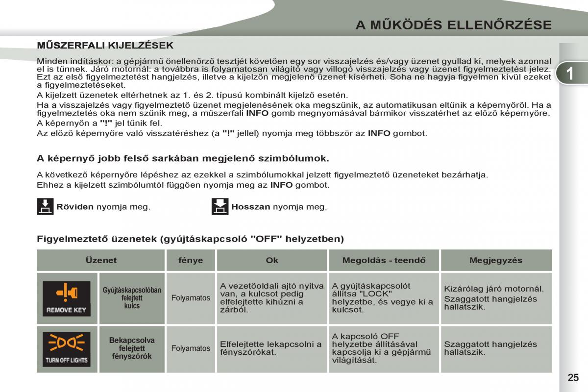 Peugeot 4007 Kezelesi utmutato / page 27