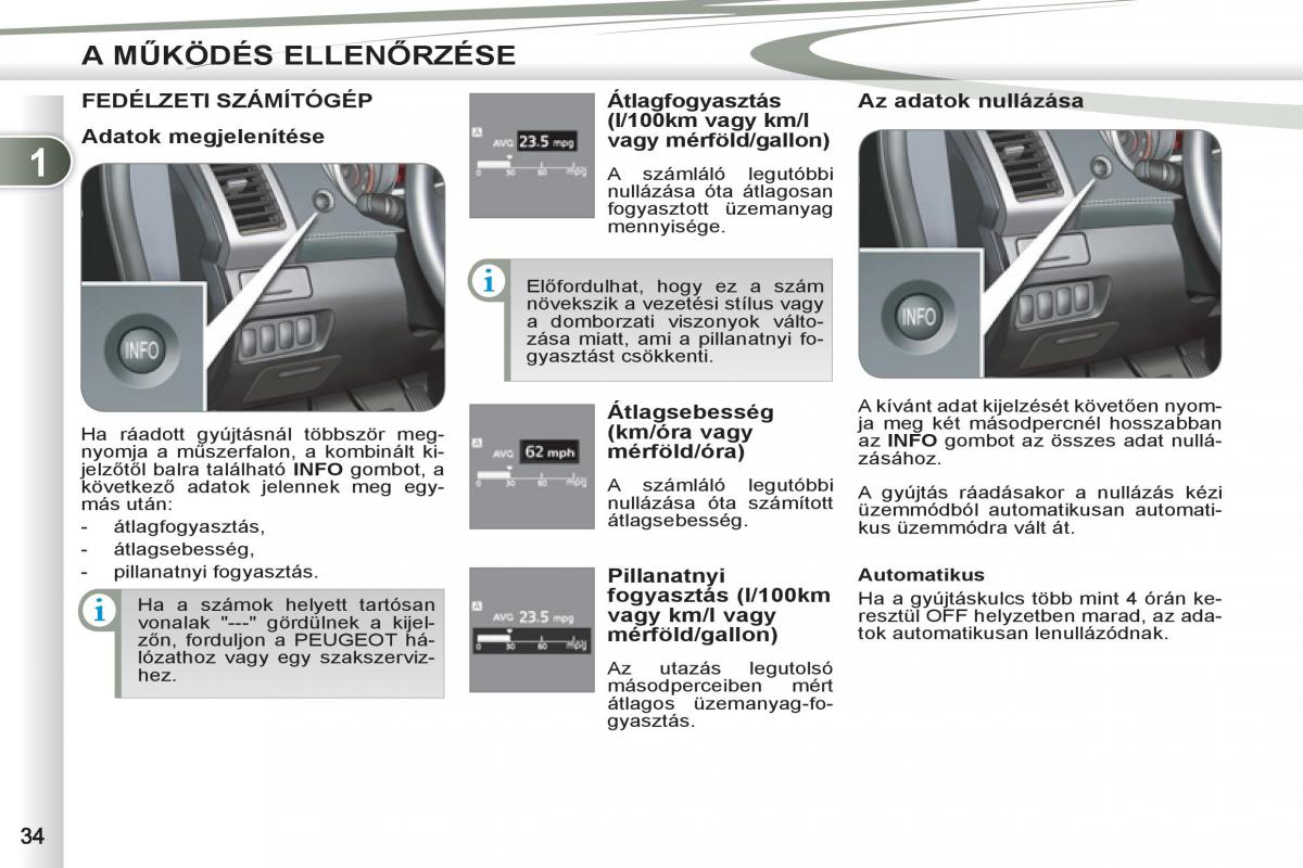 Peugeot 4007 Kezelesi utmutato / page 36