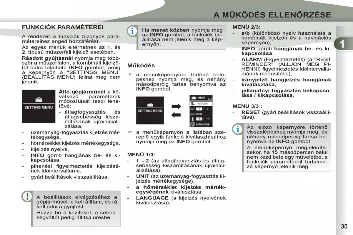 Peugeot 4007 Kezelesi utmutato / page 37