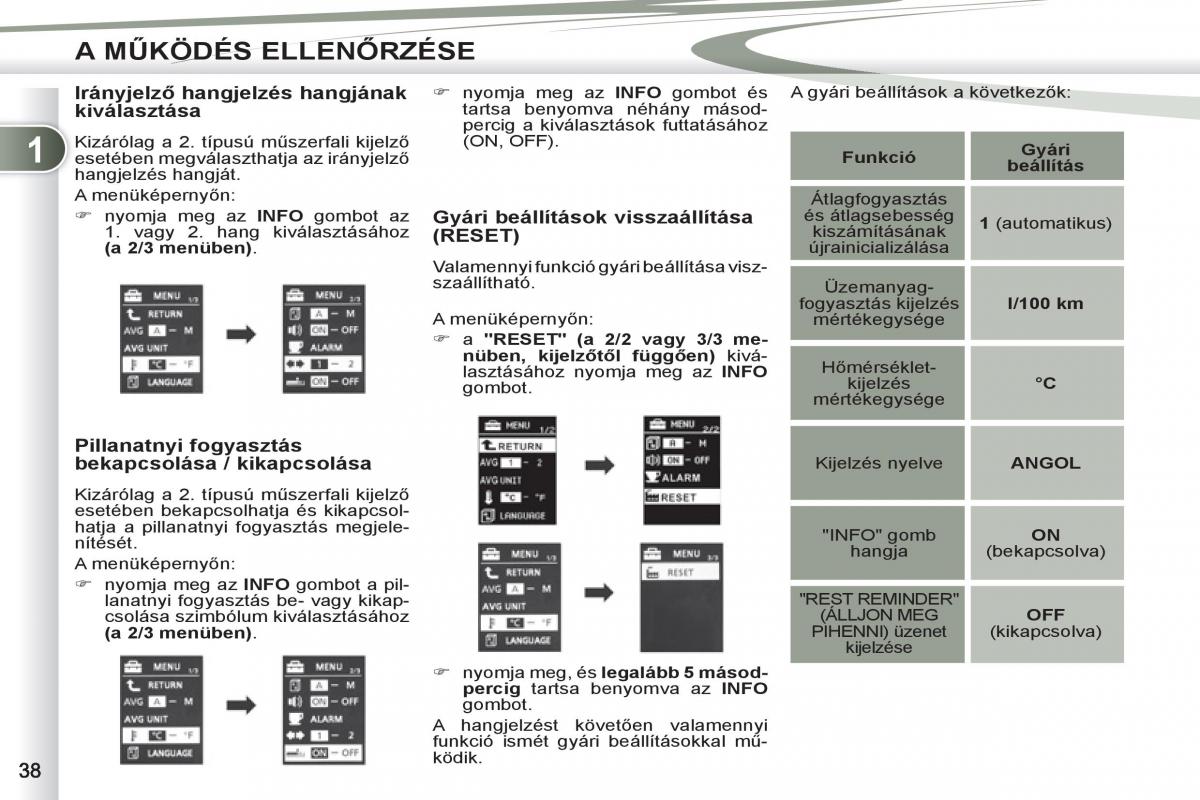 Peugeot 4007 Kezelesi utmutato / page 40