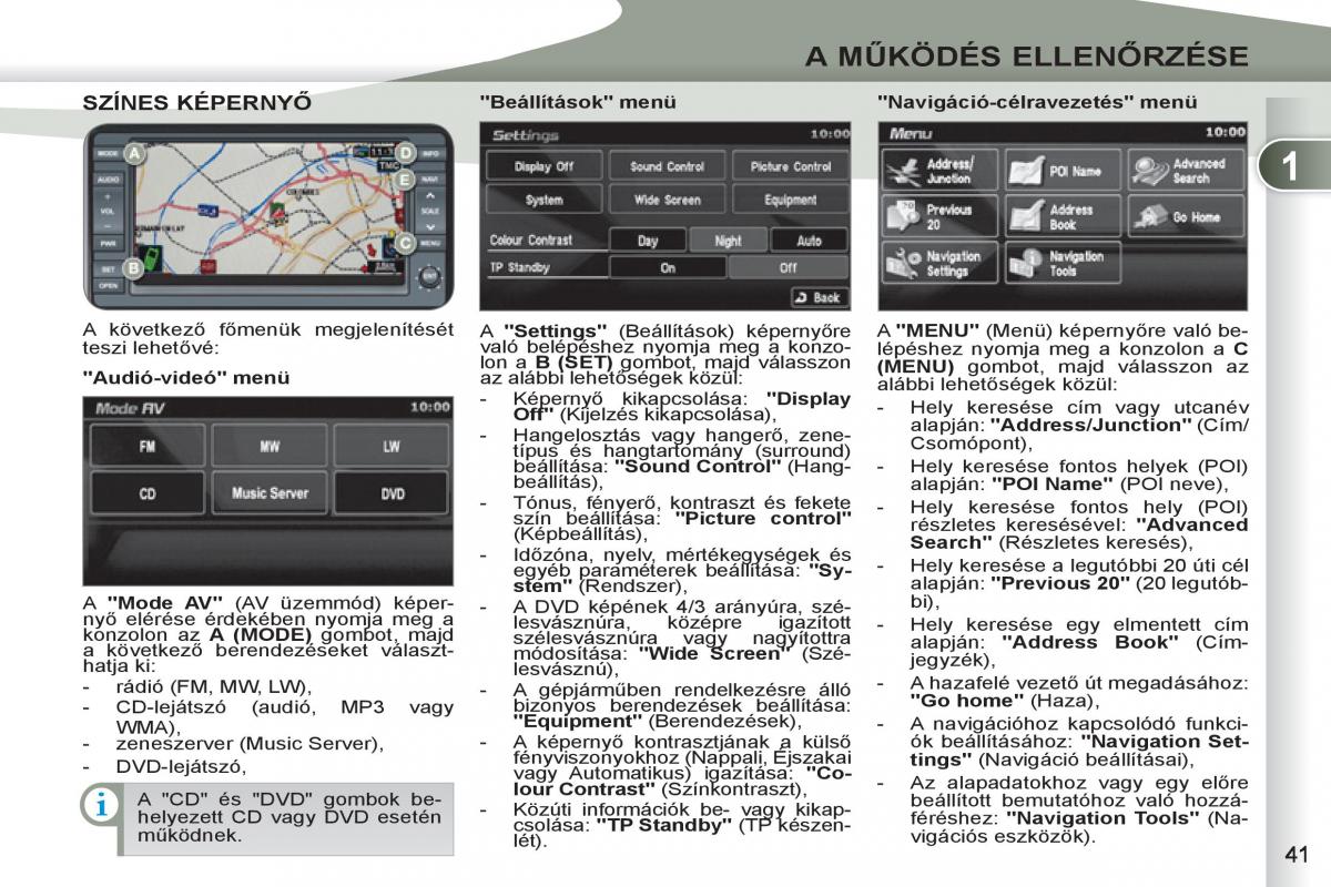 Peugeot 4007 Kezelesi utmutato / page 43