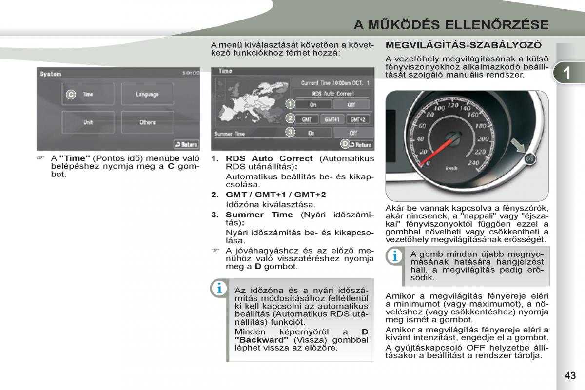 Peugeot 4007 Kezelesi utmutato / page 45